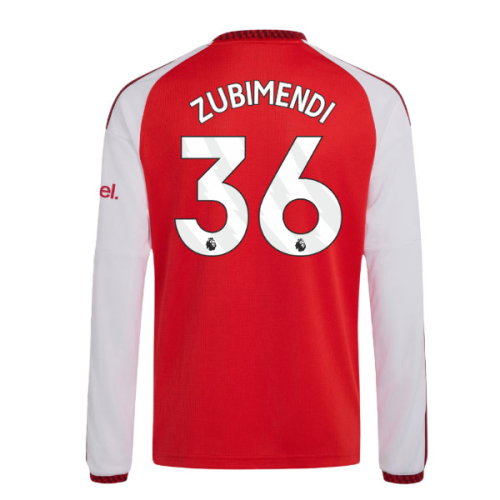 2026-2027 Arsenal Home Long Sleeve Shirt (Kids) (Zubimendi 36)