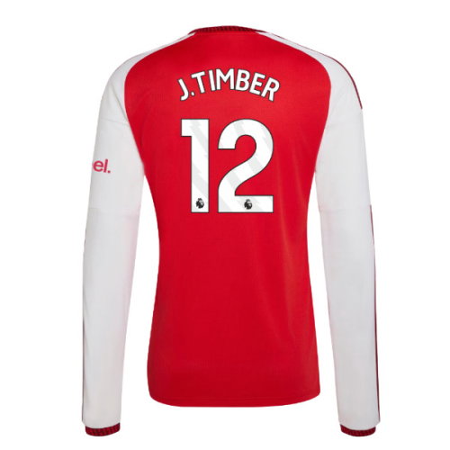 2026-2027 Arsenal Long Sleeve Home Shirt (J.Timber 12)