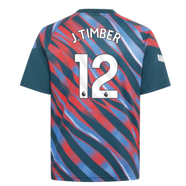 2026-2027 Arsenal Pre-Match Shirt (Utility Green) - Kids (J.Timber 12)