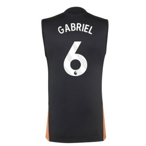 2026-2027 Arsenal Training Sleeveless Jersey (Black) (Gabriel 6)