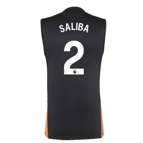 2026-2027 Arsenal Training Sleeveless Jersey (Black) (Saliba 2)