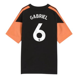2026-2027 Arsenal Training Tee (Black) - Kids (Gabriel 6)