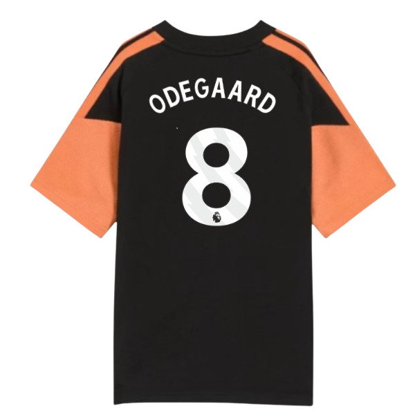 2026-2027 Arsenal Training Tee (Black) - Kids (Odegaard 8)