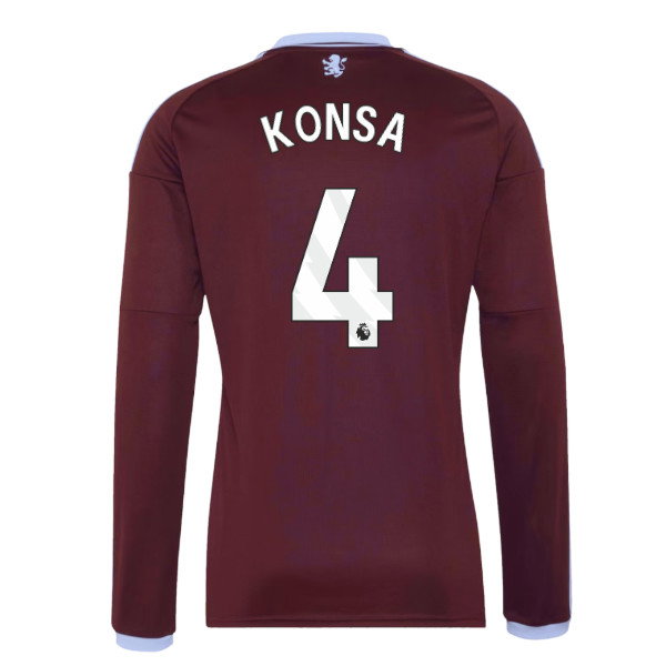 2026-2027 Aston Villa Long Sleeve Home Shirt (Konsa 4)