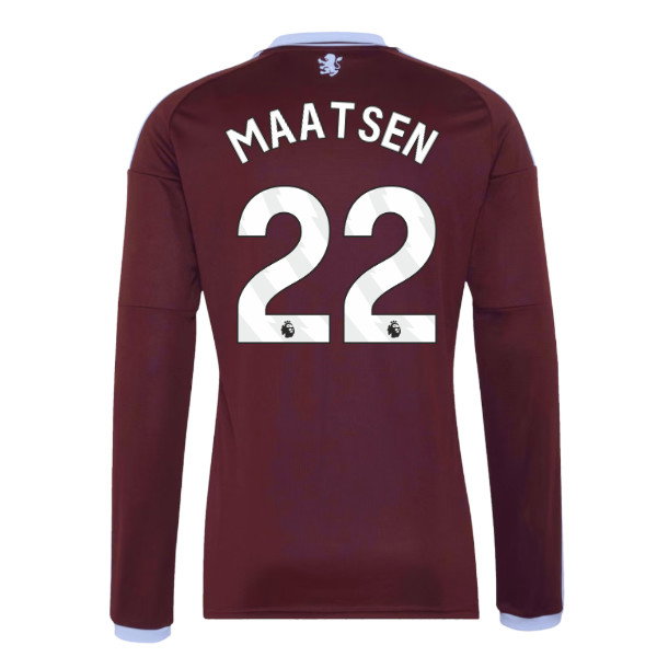 2026-2027 Aston Villa Long Sleeve Home Shirt (Maatsen 22)