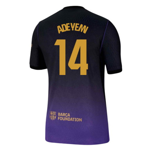 2026-2027 Barcelona Authentic Aero-Fit Match Away Shirt (Adeyemi 14)