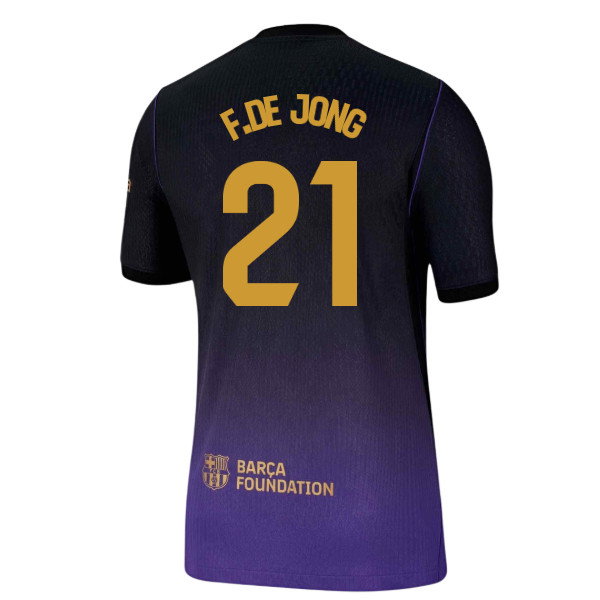 2026-2027 Barcelona Authentic Aero-Fit Match Away Shirt (F.De Jong 21)