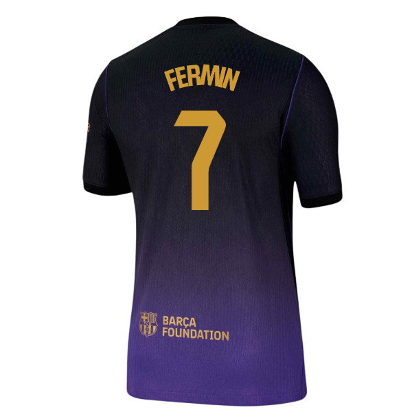 2026-2027 Barcelona Authentic Aero-Fit Match Away Shirt (Fermin 7)