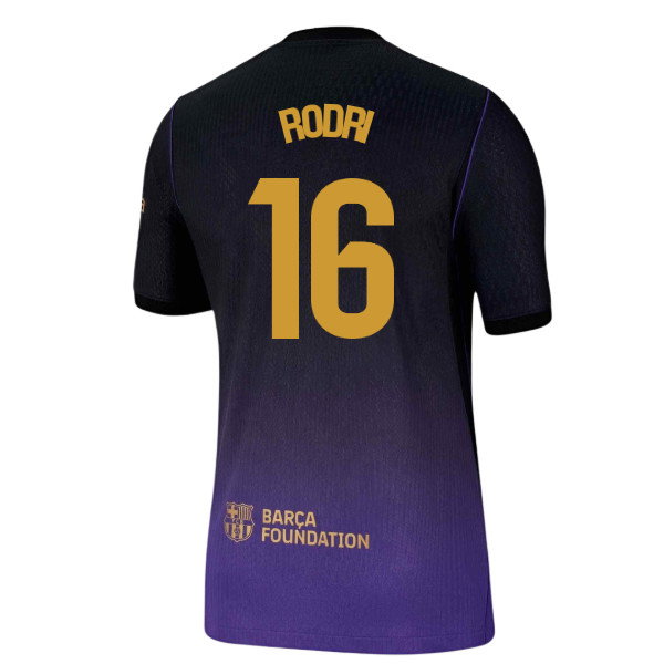 2026-2027 Barcelona Authentic Aero-Fit Match Away Shirt (Rodri 16)