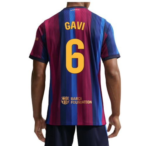 2026-2027 Barcelona Authentic Aero-Fit Match Home Shirt (Gavi 6)