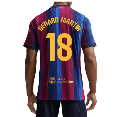 2026-2027 Barcelona Authentic Aero-Fit Match Home Shirt (Gerard Martin 18)