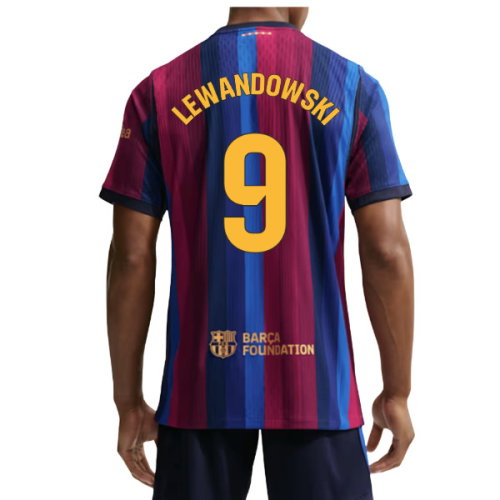 2026-2027 Barcelona Authentic Aero-Fit Match Home Shirt (Lewandowski 9)
