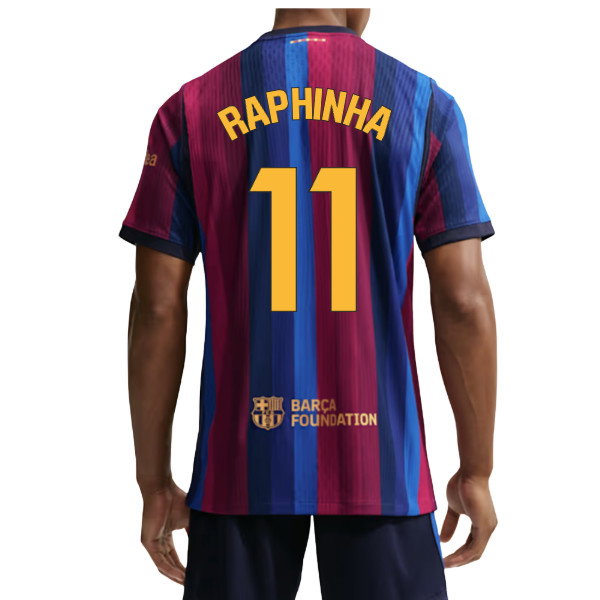 2026-2027 Barcelona Authentic Aero-Fit Match Home Shirt (Raphinha 11)