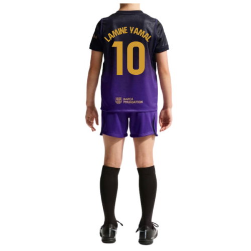 2026-2027 Barcelona Away Little Boys Mini Kit (Lamine Yamal 10)