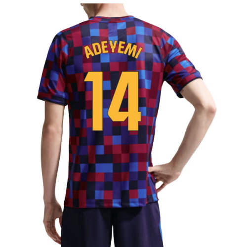 2026-2027 Barcelona Home Pre Match Top (Noble Red/Blue) (Adeyemi 14)