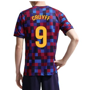 2026-2027 Barcelona Home Pre Match Top (Noble Red/Blue) (Cruyff 9)