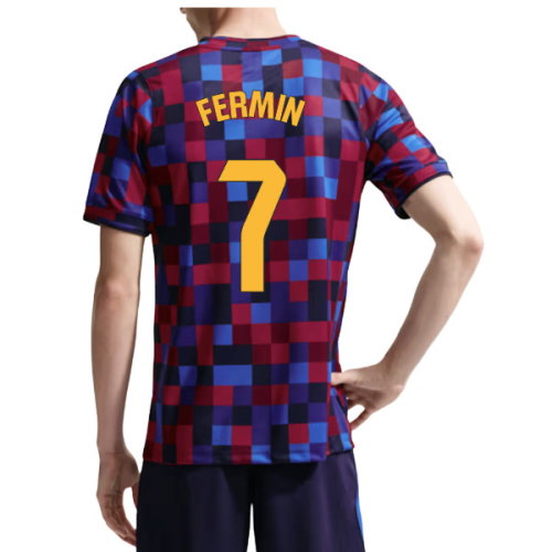 2026-2027 Barcelona Home Pre Match Top (Noble Red/Blue) (Fermin 7)