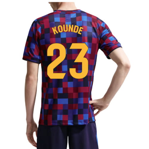 2026-2027 Barcelona Home Pre Match Top (Noble Red/Blue) (Kounde 23)