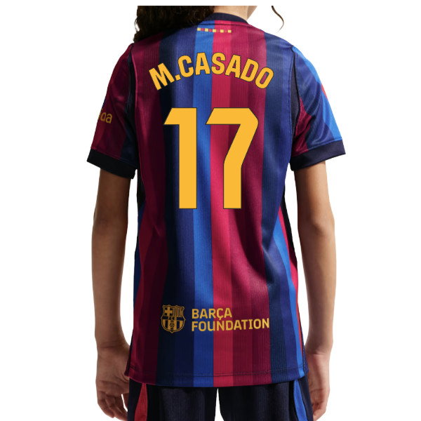 2026-2027 Barcelona Home Shirt (Kids) (M.Casado 17)