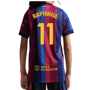 2026-2027 Barcelona Home Shirt (Kids) (Raphinha 11)