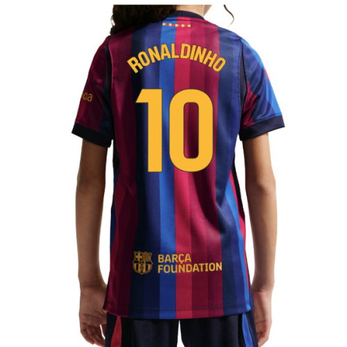 2026-2027 Barcelona Home Shirt (Kids) (Ronaldinho 10)