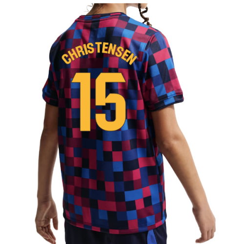 2026-2027 Barcelona Pre Match Shirt (Kids) (Christensen 15)