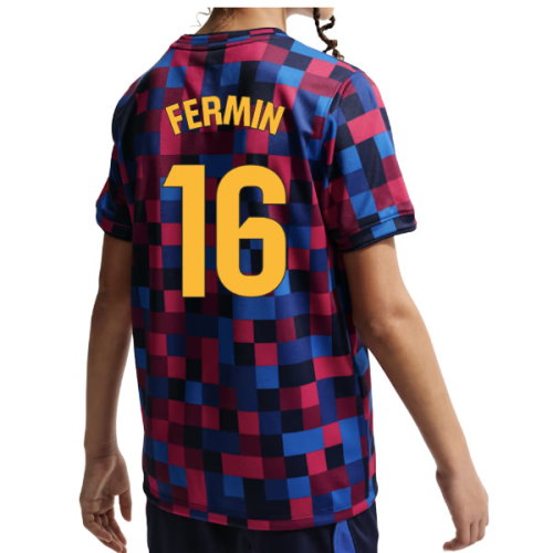 2026-2027 Barcelona Pre Match Shirt (Kids) (Fermin 16)