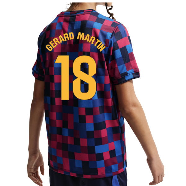 2026-2027 Barcelona Pre Match Shirt (Kids) (Gerard Martin 18)