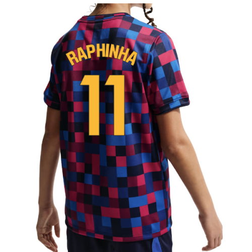 2026-2027 Barcelona Pre Match Shirt (Kids) (Raphinha 11)
