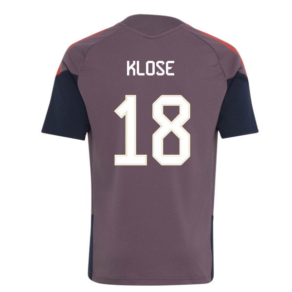 2026-2027 Bayern Munich EU Training Jersey (Shadow Fig) - Kids (Klose 18)