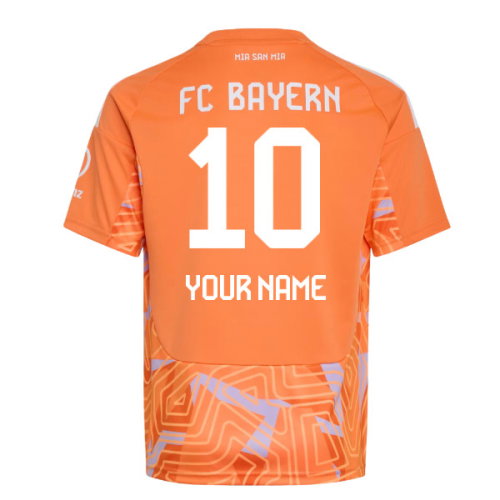 2026-2027 Bayern Munich Home Goalkeeper Shirt (Orange) - Kids (Your Name)