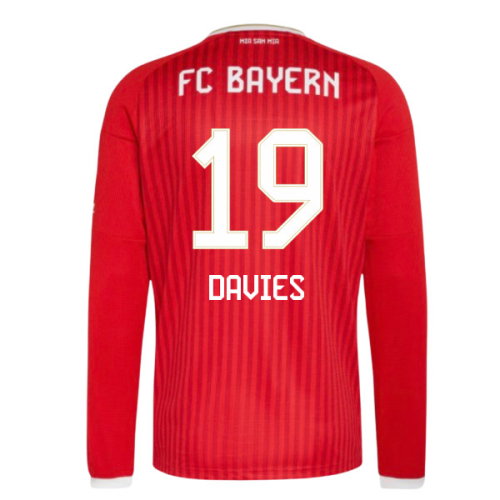 2026-2027 Bayern Munich Long Sleeve Home Shirt (Davies 19)