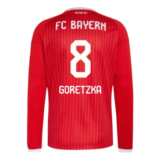 2026-2027 Bayern Munich Long Sleeve Home Shirt (Goretzka 8)