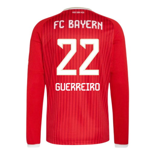 2026-2027 Bayern Munich Long Sleeve Home Shirt (Guerreiro 22)