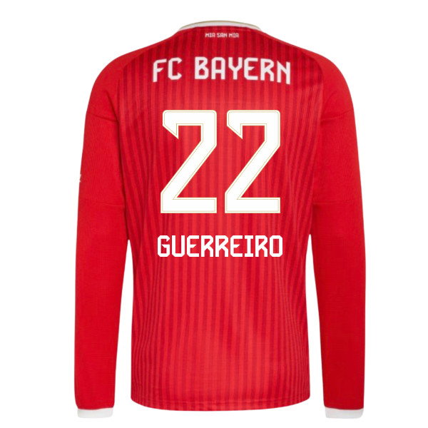2026-2027 Bayern Munich Long Sleeve Home Shirt (Guerreiro 22)