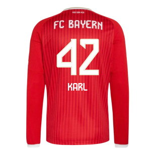 2026-2027 Bayern Munich Long Sleeve Home Shirt (Karl 42)