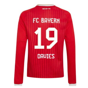2026-2027 Bayern Munich Long Sleeve Home Shirt (Kids) (Davies 19)