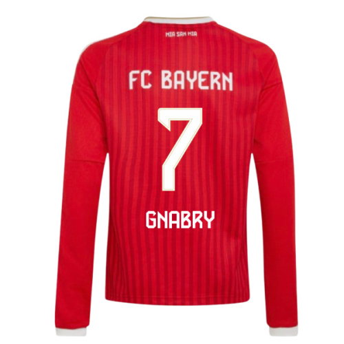 2026-2027 Bayern Munich Long Sleeve Home Shirt (Kids) (Gnabry 7)