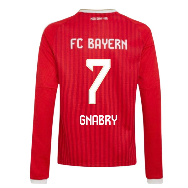 2026-2027 Bayern Munich Long Sleeve Home Shirt (Kids) (Gnabry 7)