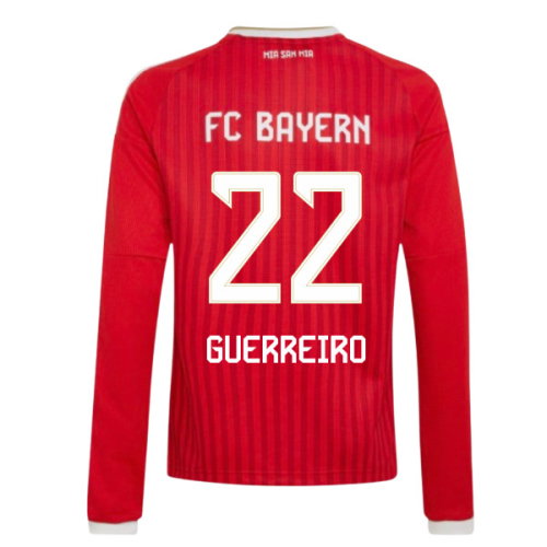 2026-2027 Bayern Munich Long Sleeve Home Shirt (Kids) (Guerreiro 22)