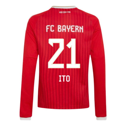 2026-2027 Bayern Munich Long Sleeve Home Shirt (Kids) (Ito 21)