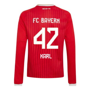2026-2027 Bayern Munich Long Sleeve Home Shirt (Kids) (Karl 42)