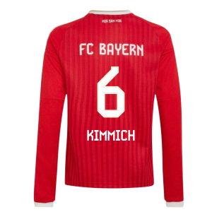 2026-2027 Bayern Munich Long Sleeve Home Shirt (Kids) (Kimmich 6)
