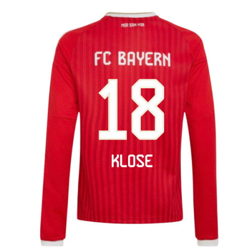 2026-2027 Bayern Munich Long Sleeve Home Shirt (Kids) (Klose 18)