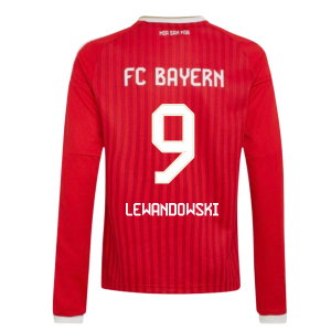 2026-2027 Bayern Munich Long Sleeve Home Shirt (Kids) (Lewandowski 9)