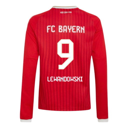 2026-2027 Bayern Munich Long Sleeve Home Shirt (Kids) (Lewandowski 9)