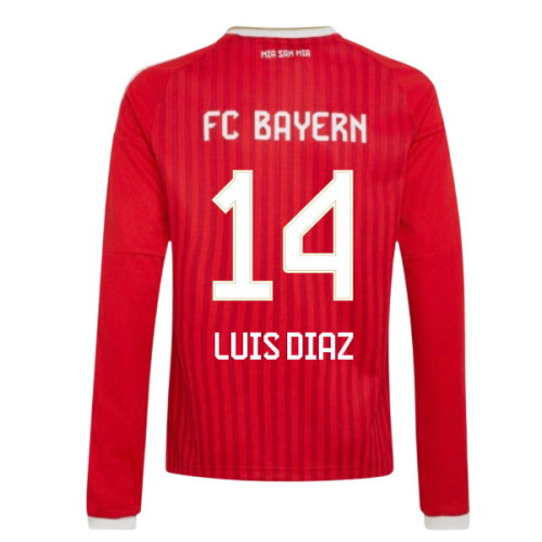 2026-2027 Bayern Munich Long Sleeve Home Shirt (Kids) (Luis Diaz 14)