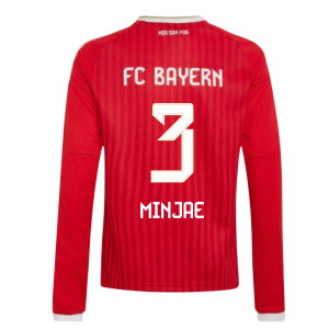2026-2027 Bayern Munich Long Sleeve Home Shirt (Kids) (Minjae 3)