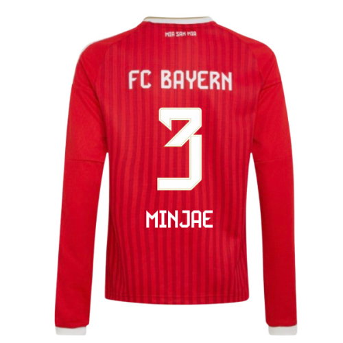2026-2027 Bayern Munich Long Sleeve Home Shirt (Kids) (Minjae 3)