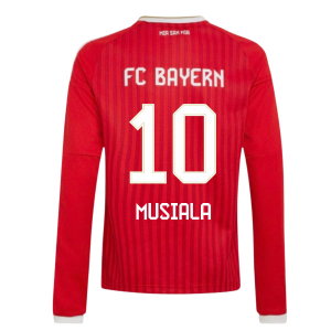 2026-2027 Bayern Munich Long Sleeve Home Shirt (Kids) (Musiala 10)
